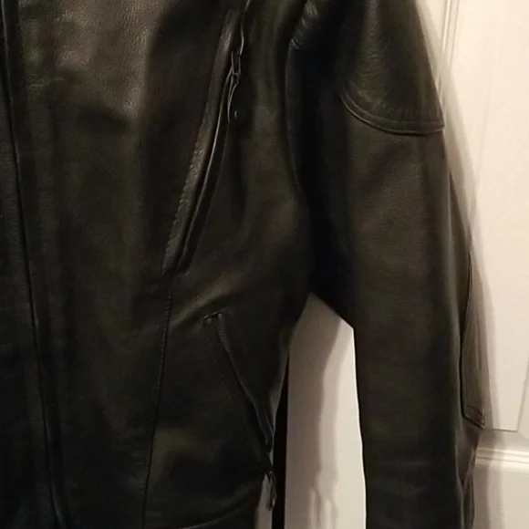 Women's leather motorcycle jacket - Picture 3 of 16